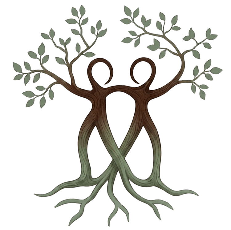EmbodyWell—two figures as a tree